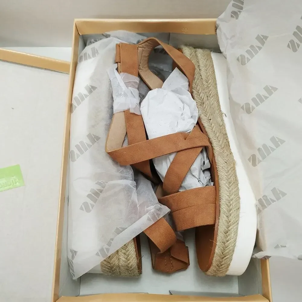 American Mettle Tan Choice Espadrille Wedges